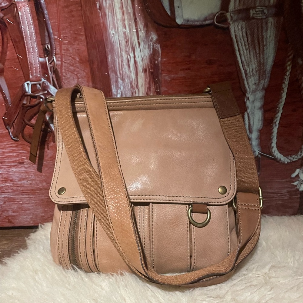 Fossil brown leather bag